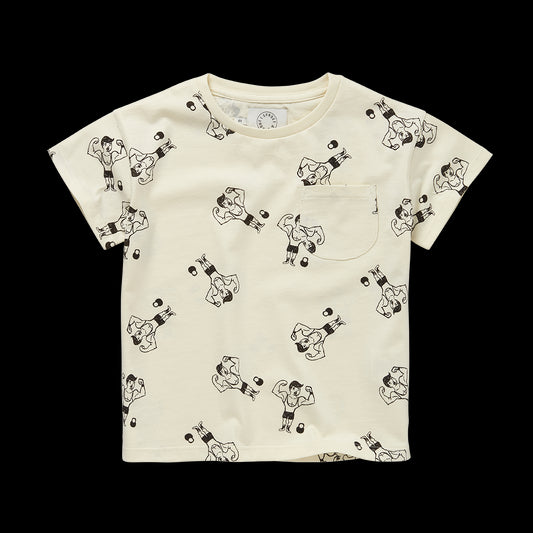 Camiseta con bolsillo estampado Hombre Forzudo- SPROET & SPROUT