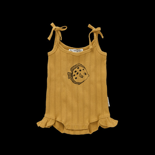 Pelele de canalé estampado pez- SPROET & SPROUT