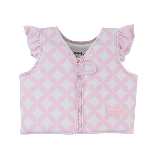Chaleco de flotación niños rosa- FLAMINGUEO