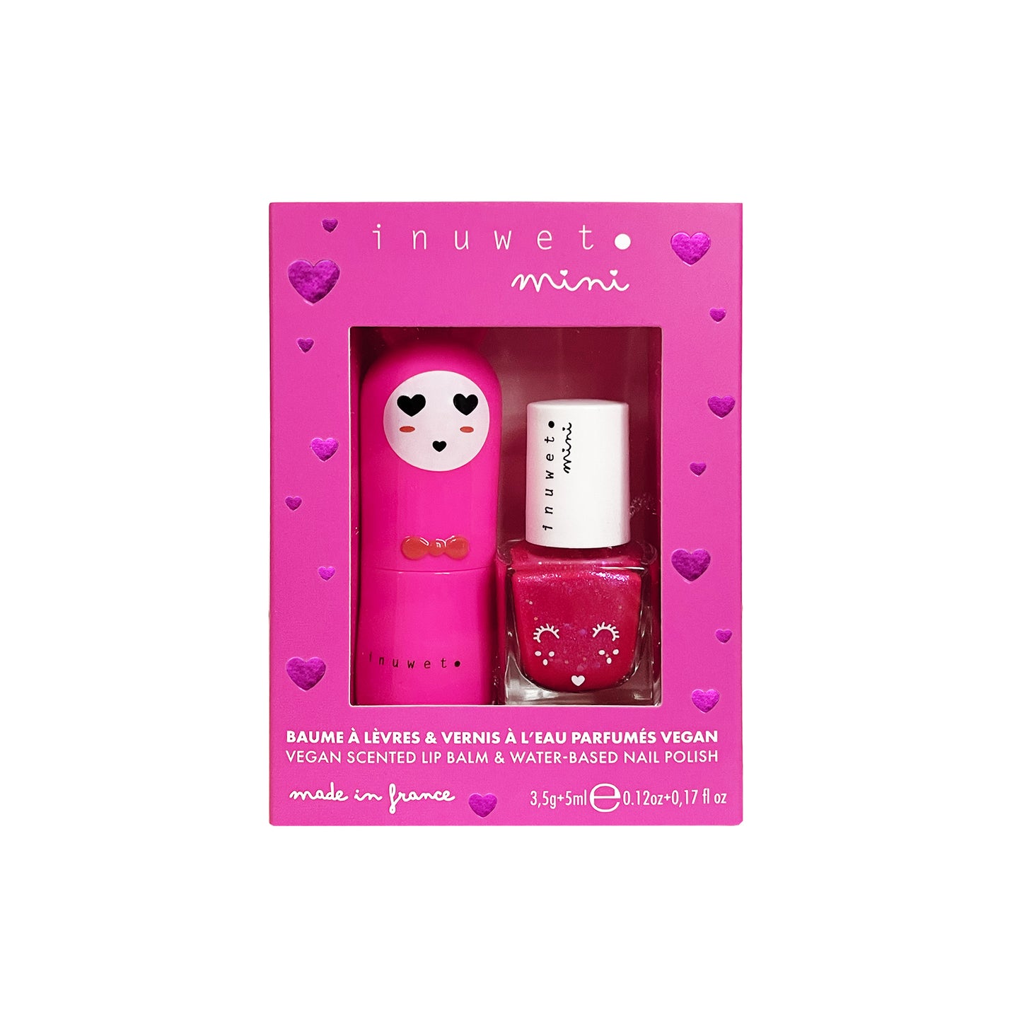 Pack bálsamo labial y esmalte de uñas CEREZA Y FRESA- INUWET