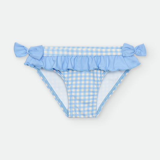 Bañador culetin niña Vichy azul- WATERLEMON
