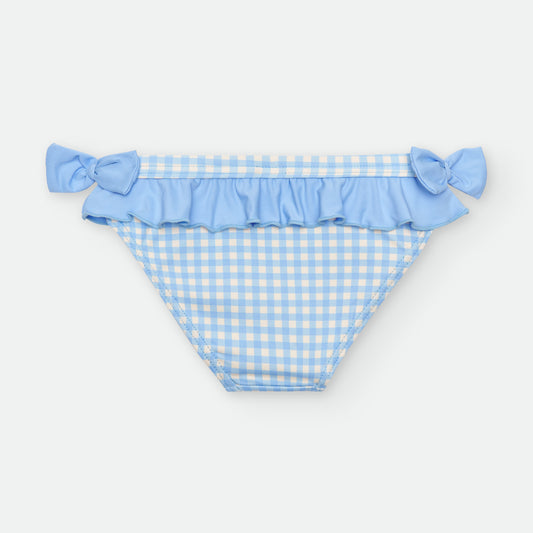 Bañador culetin niña Vichy azul- WATERLEMON