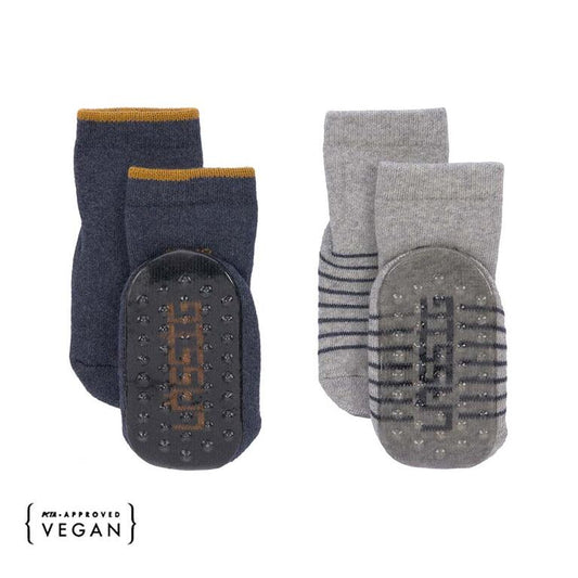 Calcetines antideslizantes 2Pcs Gris- LÄSSIG