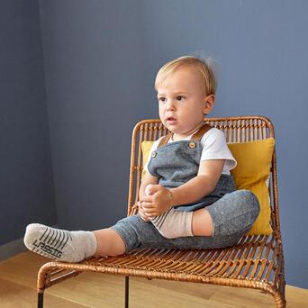 Calcetines antideslizantes 2Pcs Gris- LÄSSIG