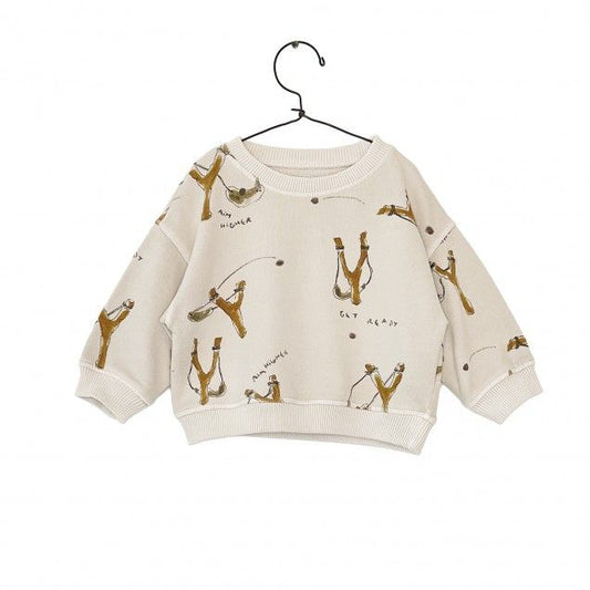 Sudadera felpa estampada tirachinas- PLAY UP