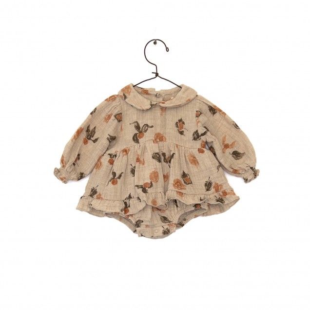 Vestido con cubrepañal estampado de flores- PLAY UP