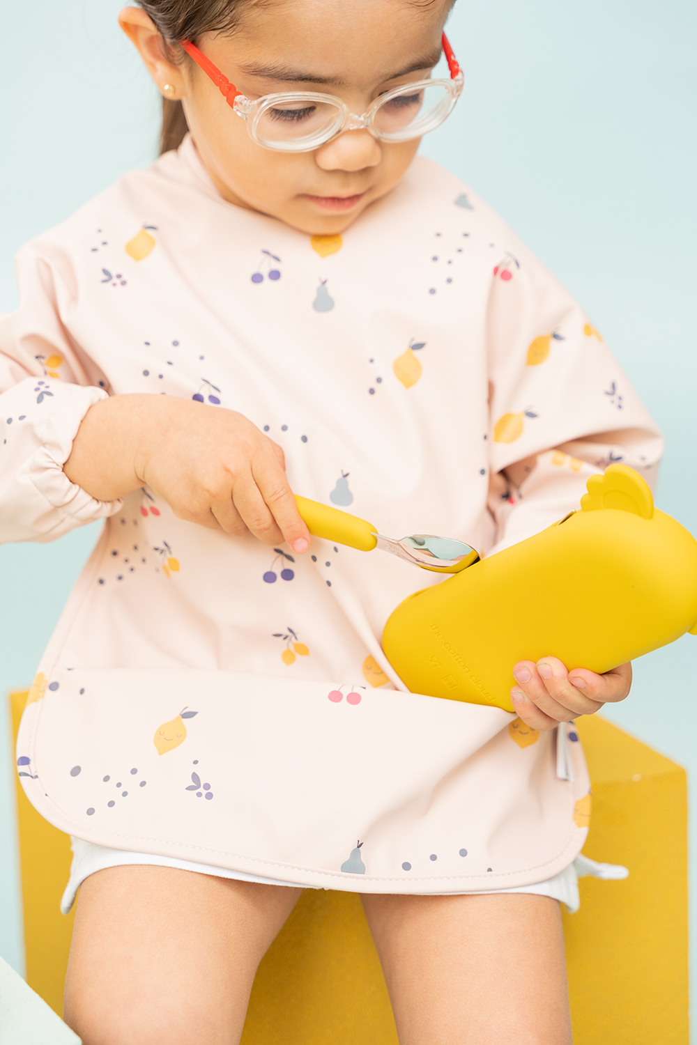 Juego de cubiertos con estuche de Koala Azul- THE COTTON CLOUD