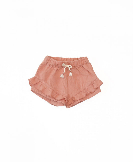 Pantalón corto lino volantes- PLAY UP