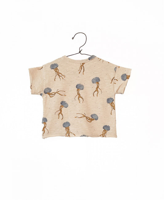 Camiseta jersey flamé estampado medusas azules- PLAY UP