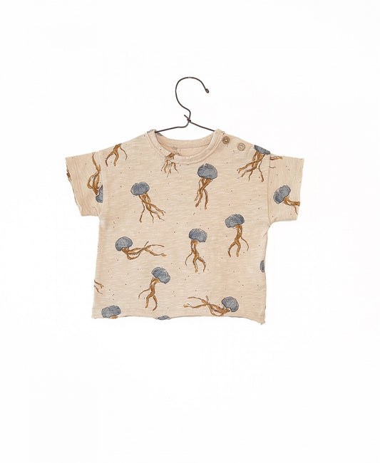 Camiseta jersey flamé estampado medusas azules- PLAY UP