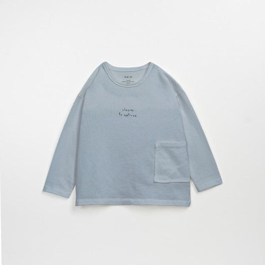 Camiseta manga larga "closer to nature" azul- PLAY UP