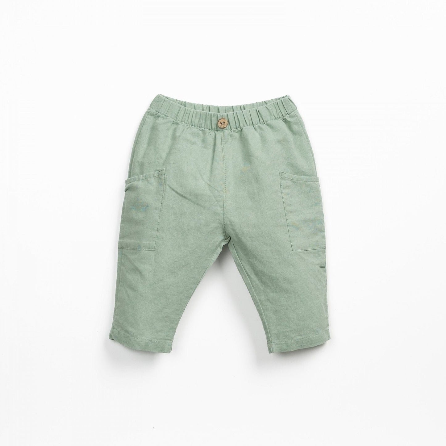 Pantalón largo lino verde- PLAY UP