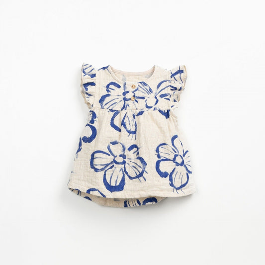 Blusa estampada de flores azules- PLAY UP