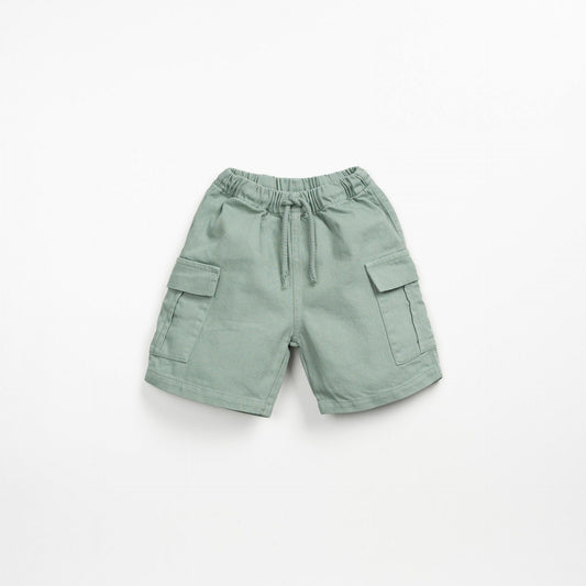 Pantalón corto de sarga verde- PLAY UP