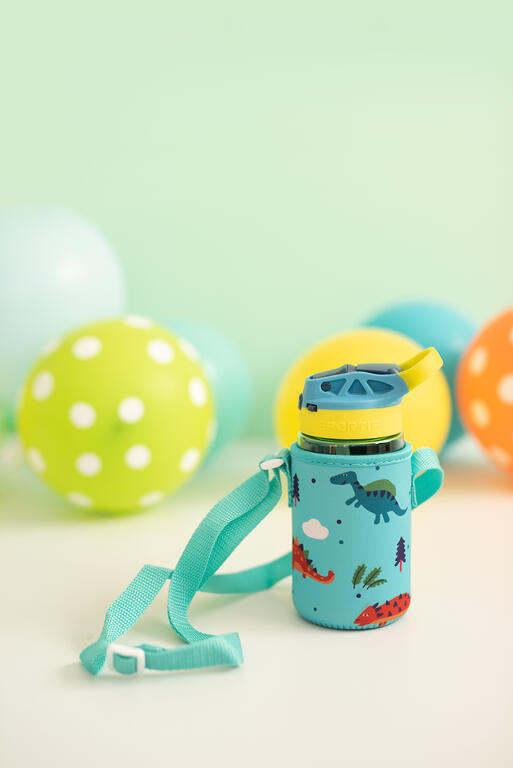 Set Botellas Tritán y Acero Con Funda Dino-LÄSSIG