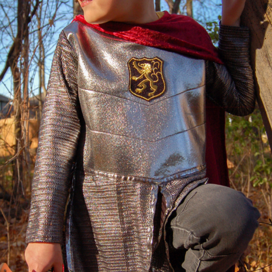 Disfraz de caballero plateado con capa - GREAT PRETENDERS