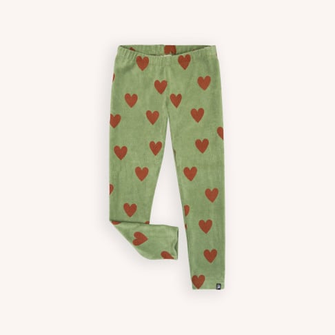 Legging terciopelo con estampado de corazones- CARLIJNG