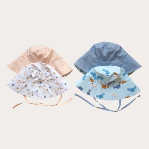 Gorro Buket reversible con protección solar UPF 50+- MONNUAGE