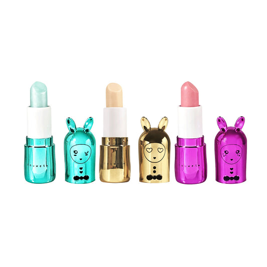 Pack de 3 Bálsamos Labiales Rainbow (Cupcake, Cheescake,Milkshake) - INUWET