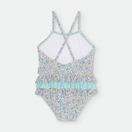 Bañador entero Flores Azules- WATERLEMON