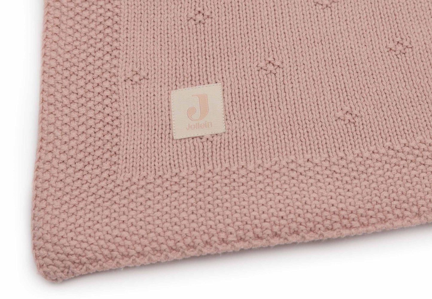 Manta de punto textura rosa- JOLLEIN
