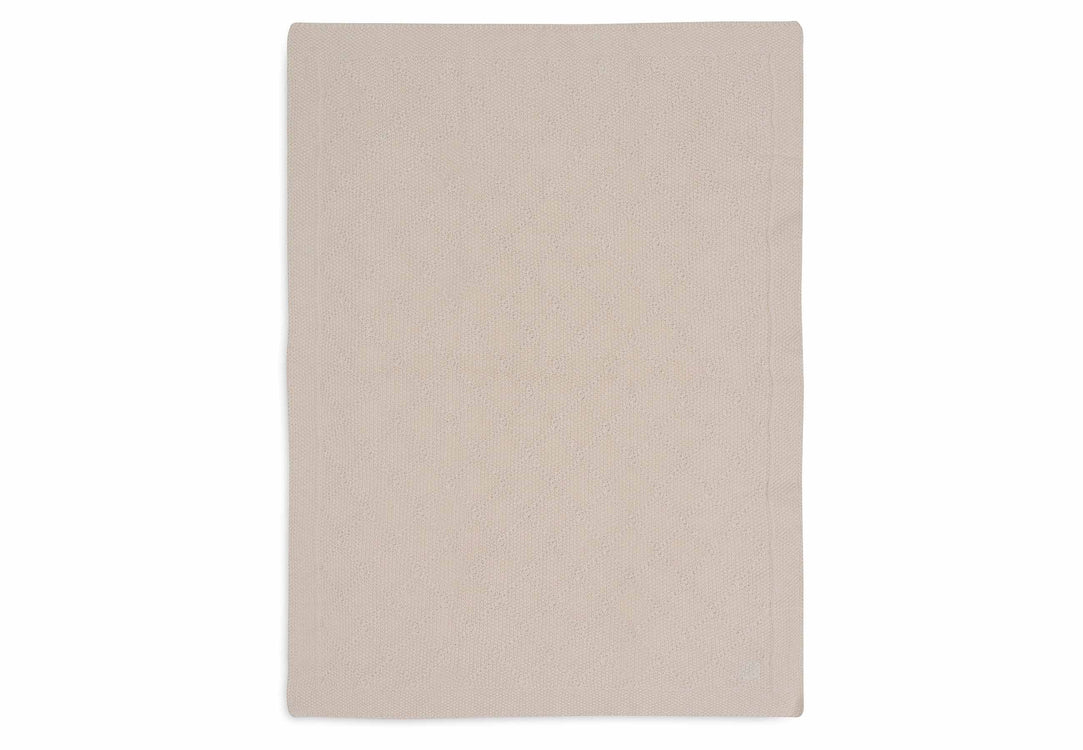 Manta de punto de cuadros con textura cruda- JOLLEIN