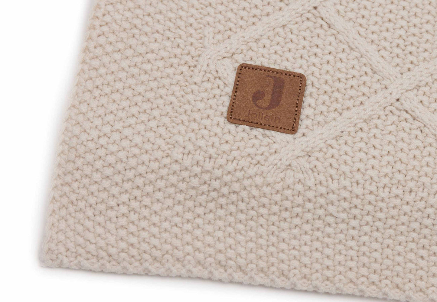 Manta de punto de cuadros con textura cruda- JOLLEIN