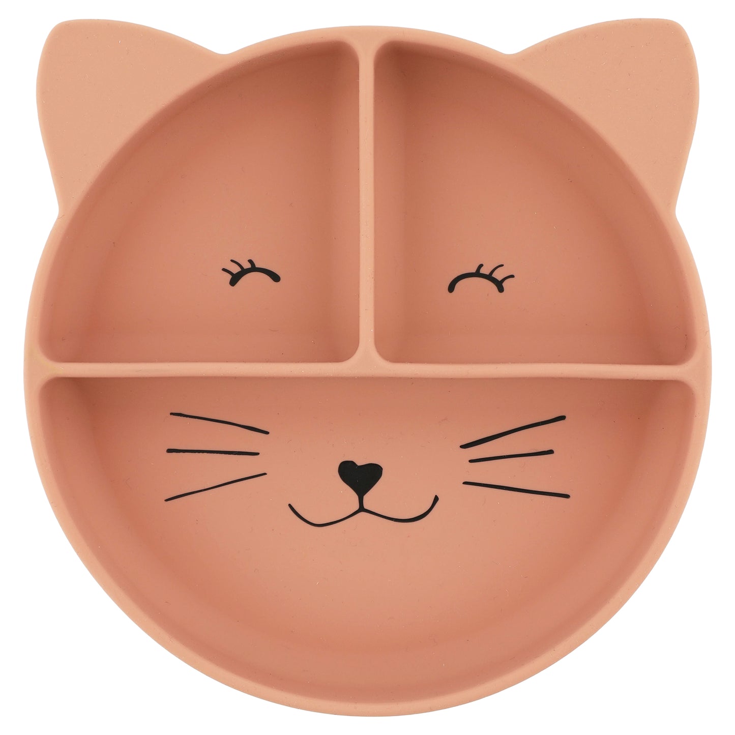 Plato compartimentado de silicona con ventosa Gato- TRIXIE