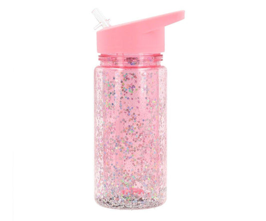 Botella Plástico con Pajita Glitter Stars Gloss-TUTETE