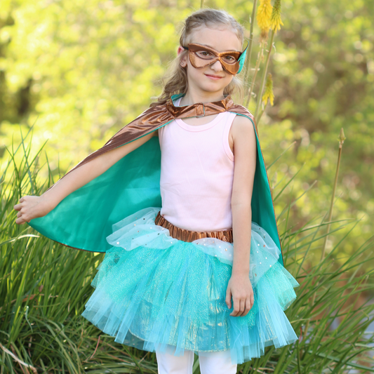 Pack disfraz tutu, capa y máscara Turquesa - GREAT PRETENDERS