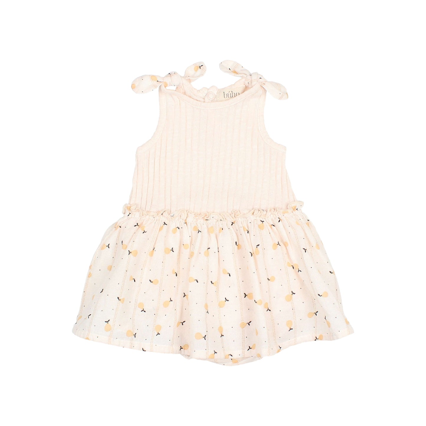 Vestido combinado con estampado de Peras- BÚHO