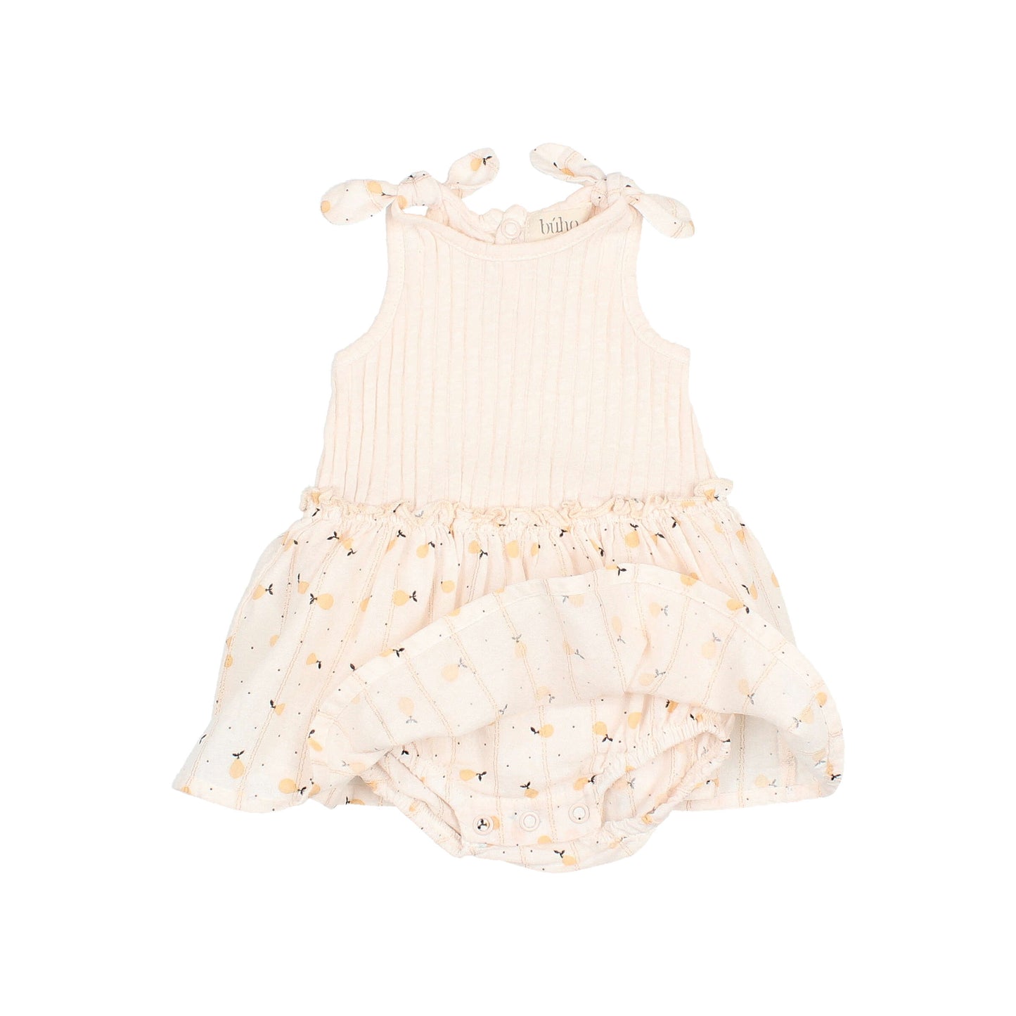 Vestido combinado con estampado de Peras- BÚHO