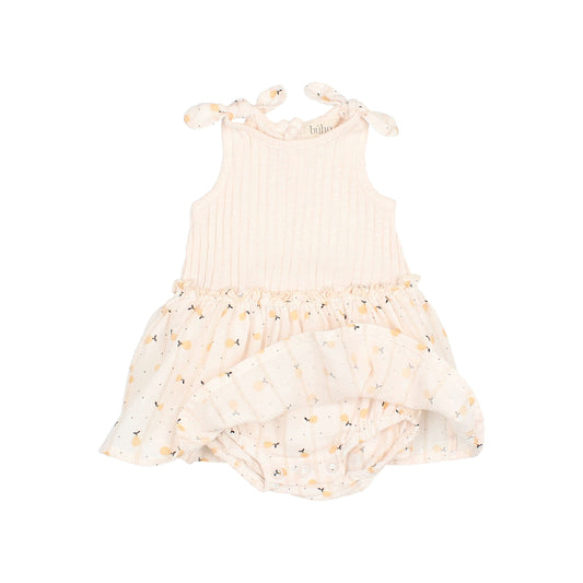 Vestido combinado con estampado de Peras- BÚHO