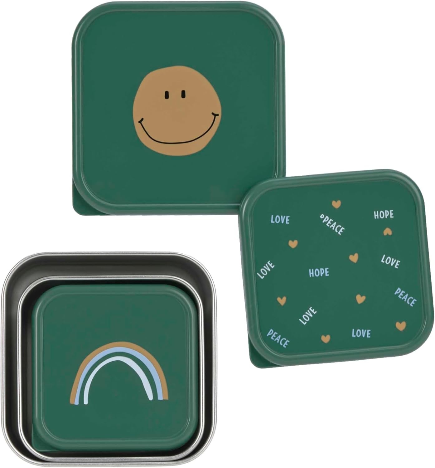 Fiambreras de acero inoxidable Smile set-LÄSSIG