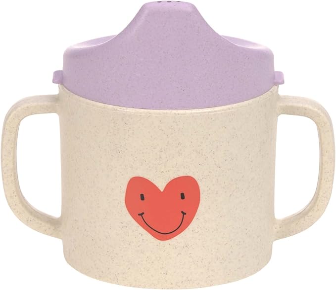 Vaso con asa y tapa corazón-LÄSSIG