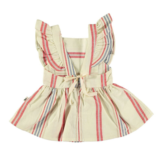 Vestido con volantes de rayas- PETIT INDI