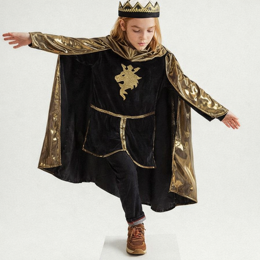 Disfraz de Capa de Caballero Medieval Dorado- GREAT PRETENDERS