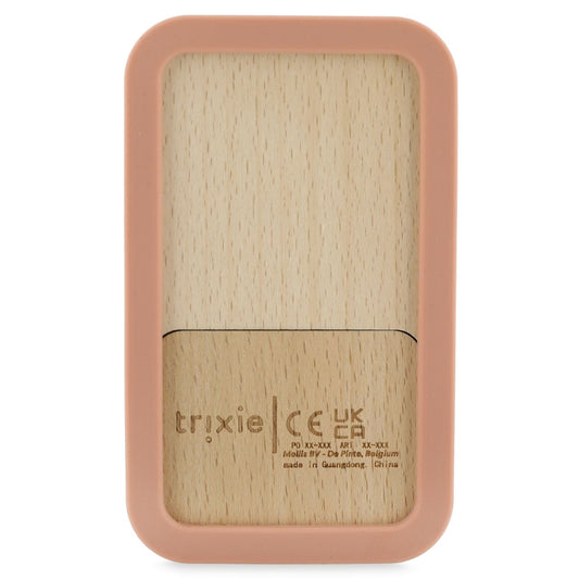 Teléfono de silicona ya madera para Bebés Mrs Cat-TRIXIE