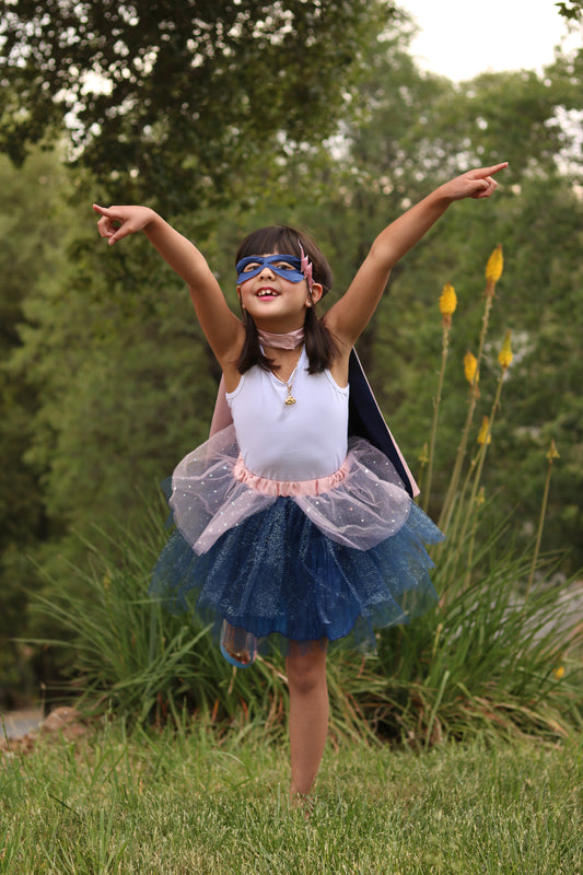 Pack disfraz tutu, capa y máscara azul - GREAT PRETENDERS