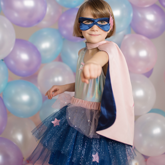 Pack disfraz tutu, capa y máscara Rosa y Azul - GREAT PRETENDERS