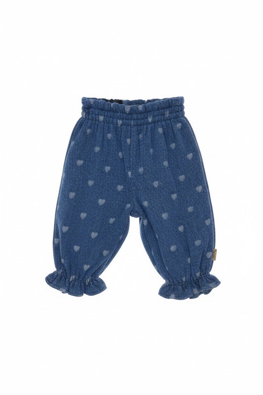Pantalón Azul Corazones Niña -TINY FISH