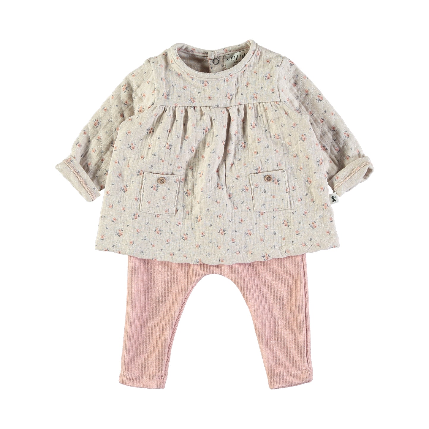 Top con flores y leggins rosas - PETIT INDI