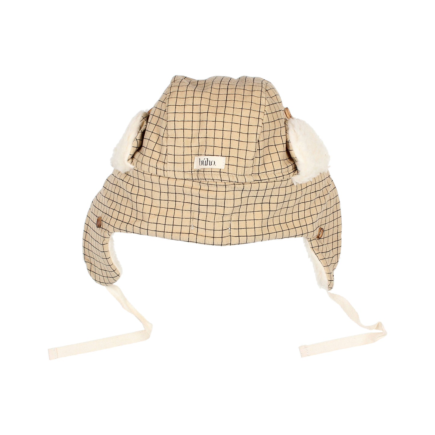 Gorro mini cuadros BB- BÚHO