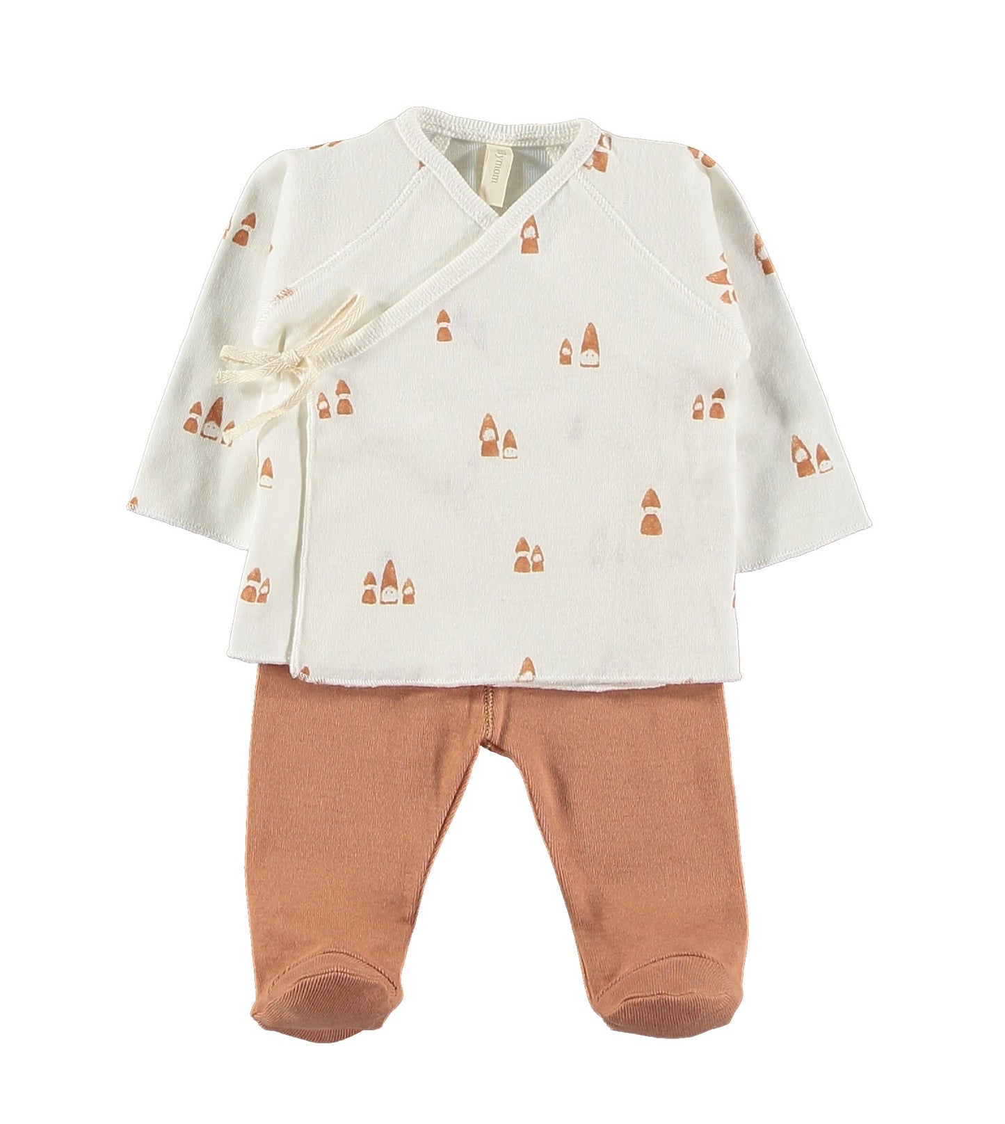 Jubón + polaina BE estampado LITTLE en terracota- LILLYMOM