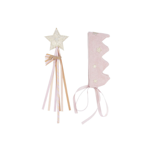 Set de regalo Princesa corona y varita Rosa -BILLY LOVES AUDREY