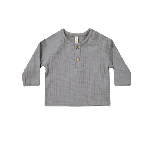 Blusa voile de algodón Gris- QUINCY MAE