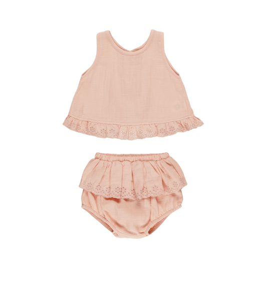 Conjunto top y culetín rosa- QUINCY MAE