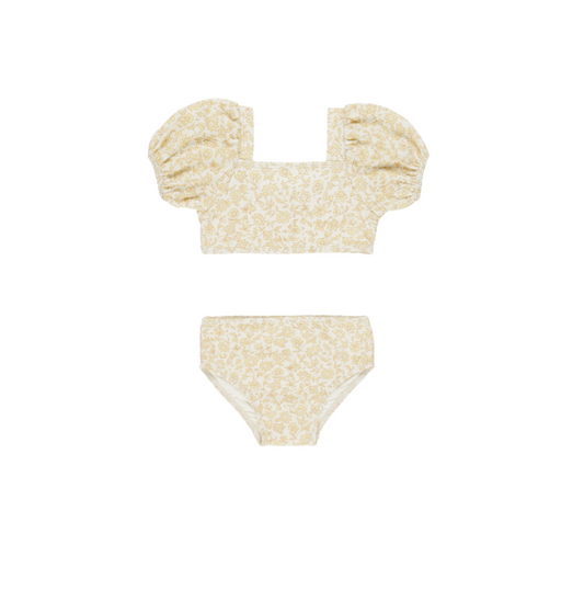 Bañador dos piezas estampado Flores Amarillas- QUINCY MAE