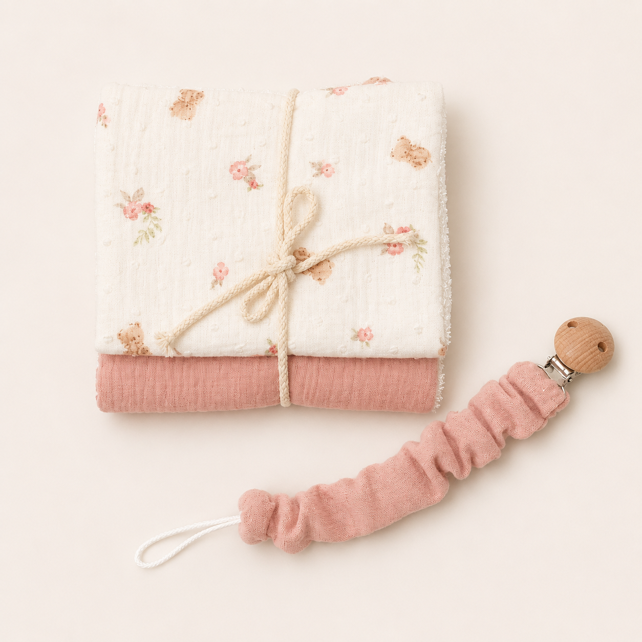 Pack Toallitas Lactancia Rosa - Flores y Perritos-REPUNTS BY RAQUEL