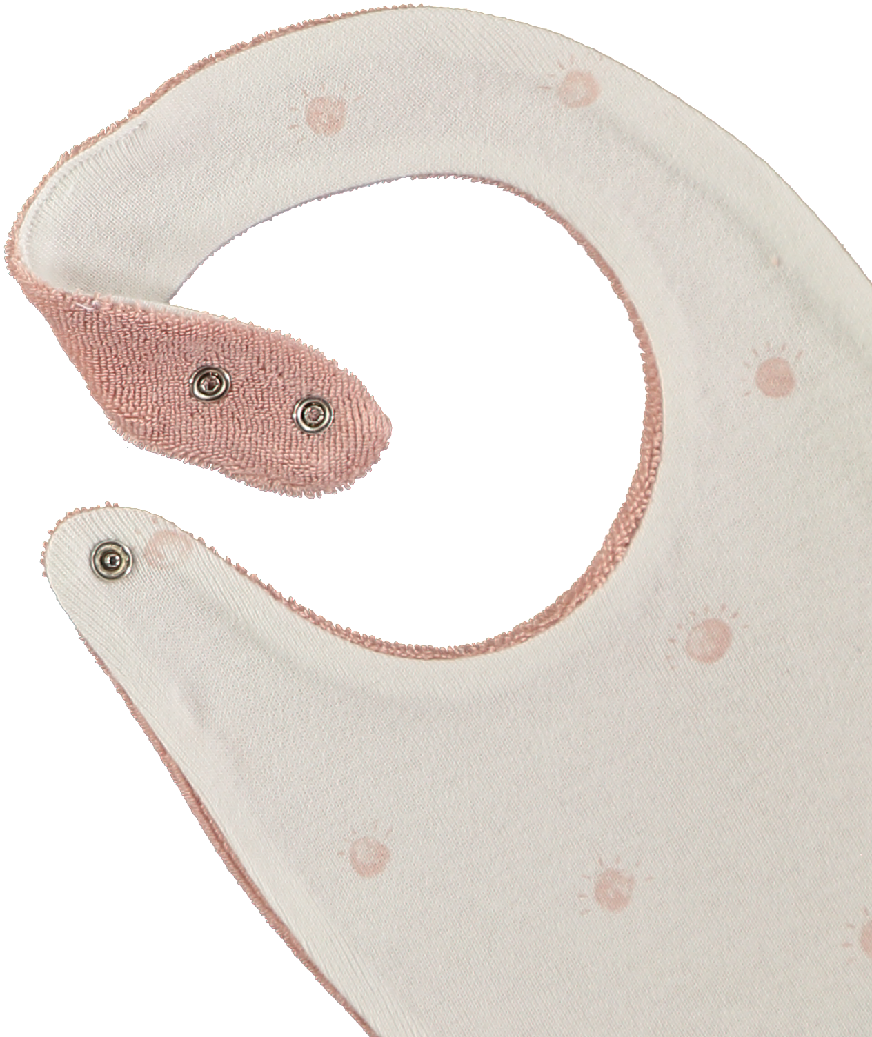 Babero reversible ENJOY estampado SUN en rosa- LILLYMOM